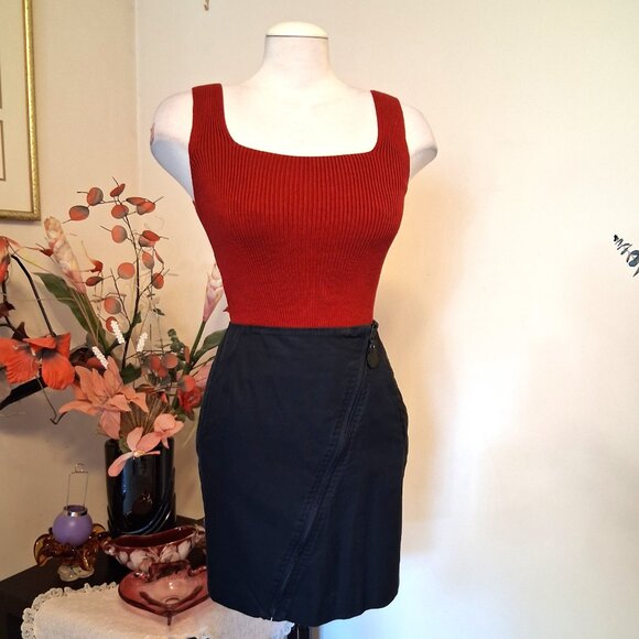 Preowned Designers Remix Collection Black Two Pockets Mini Lined Skirt - Picture 7 of 10